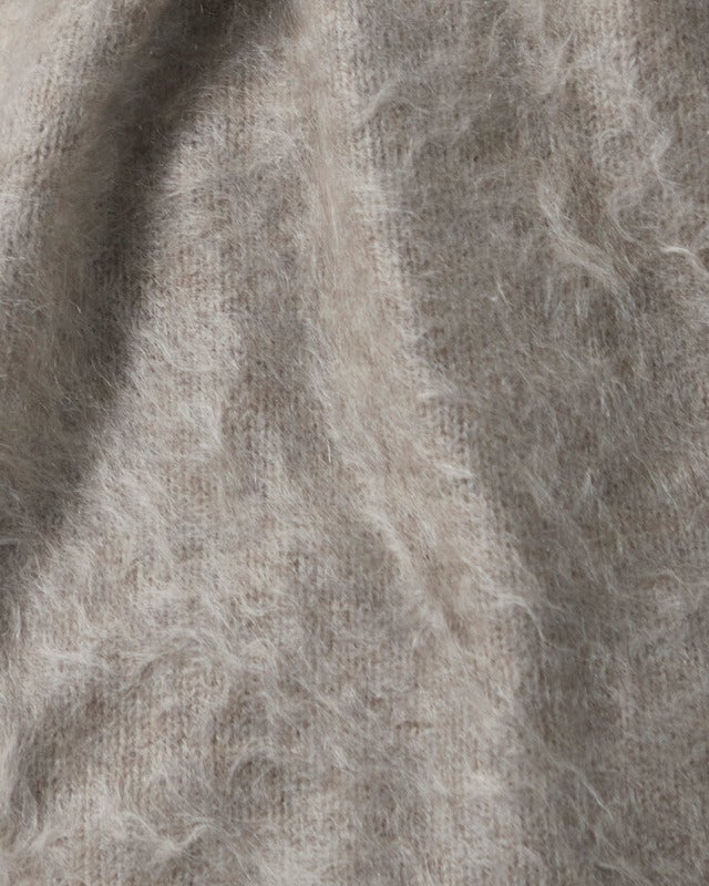 Soft Goat Cardigan Brushed Greige S