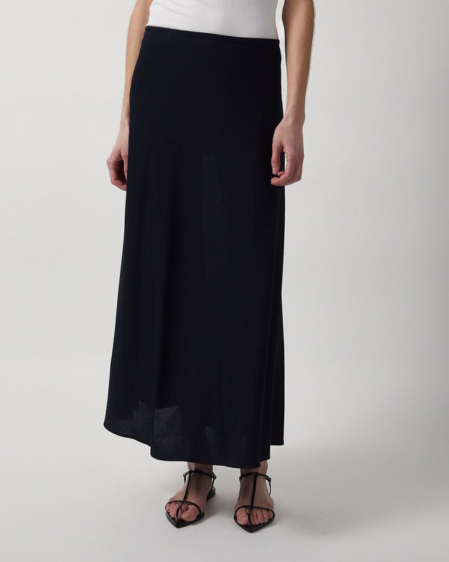 Jil Sander Skirt Fluid Viscose Navy 38
