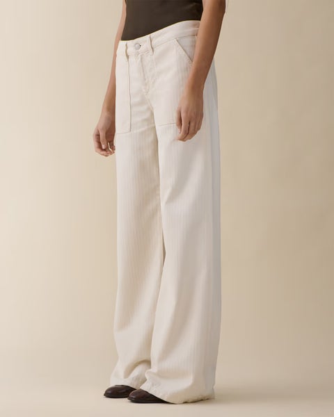 Trousers Guell Chevron Ecru Ecru 2