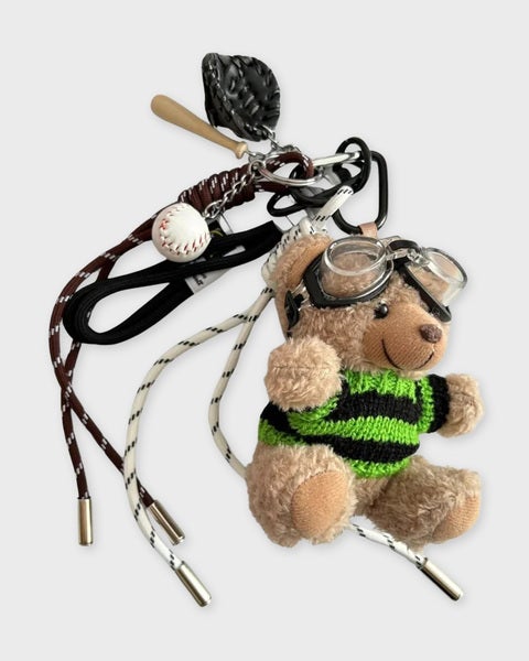 Bag Charm Set Green Green ONESIZE 1
