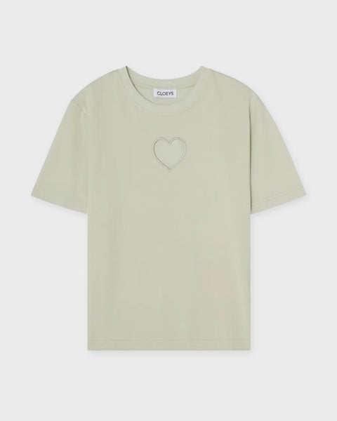 T-shirt Heart Mintgrön 1