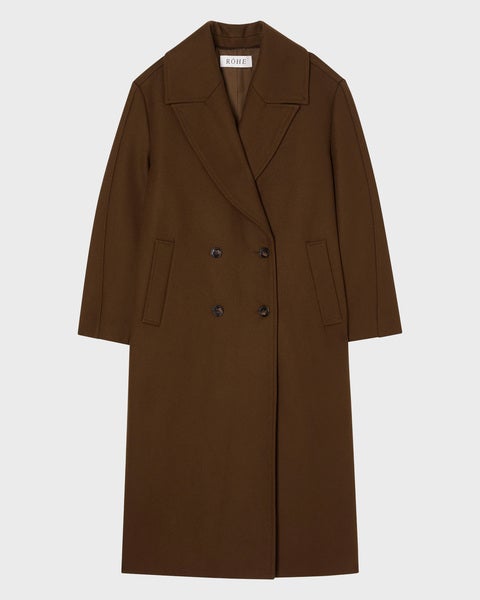 Coat Oversized Double Breasted Oliv 1