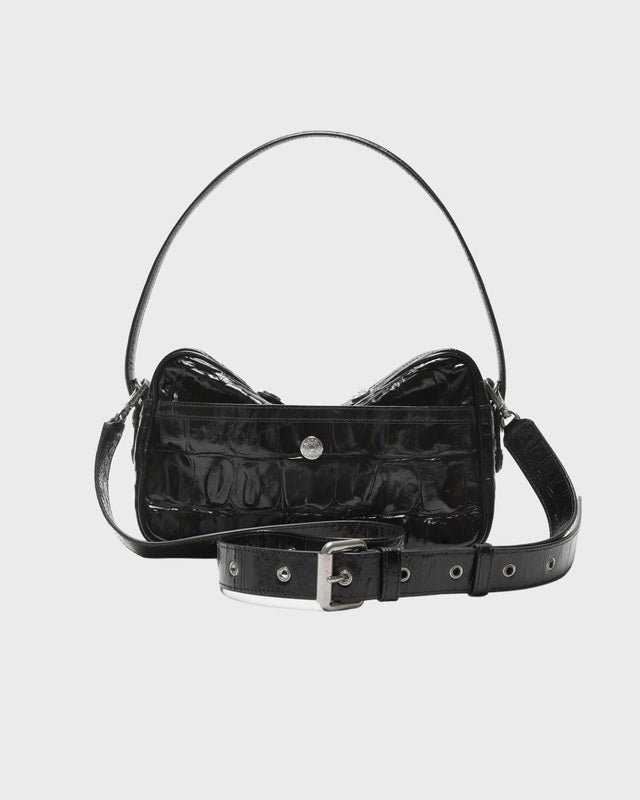 Acne Studios Bag Camero Party Croco  Black ONESIZE