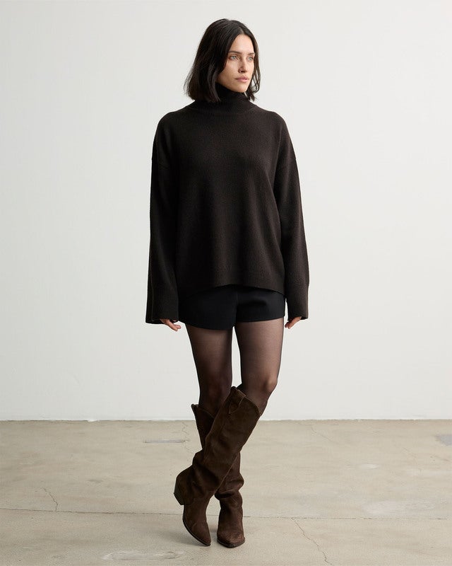 Wakakuu Icons Sweater Fuji Turtleneck Brun L