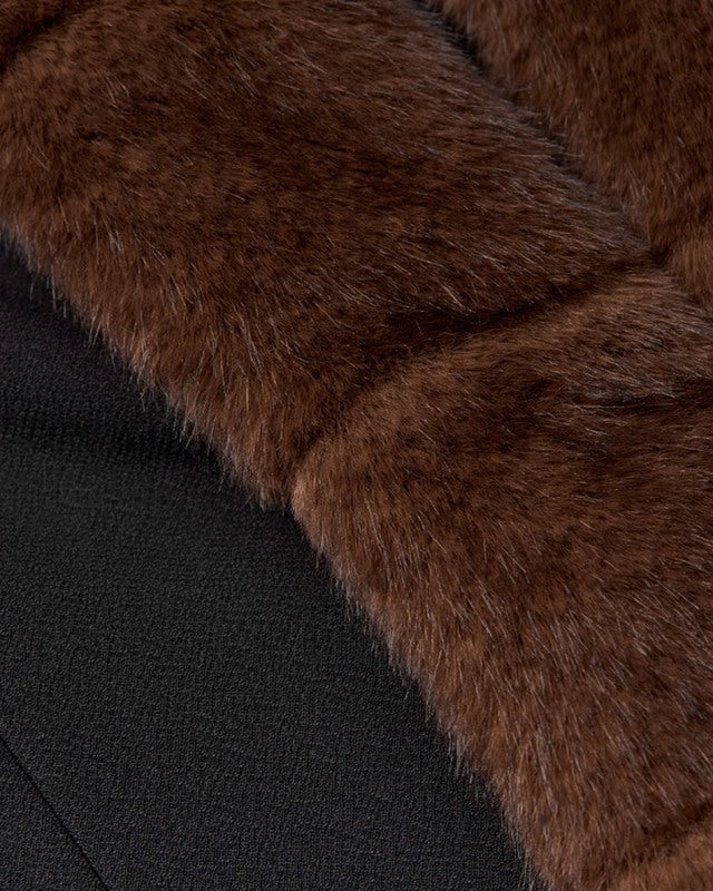 ROTATE  FAUX FUR COLLAR CARDIGAN 40