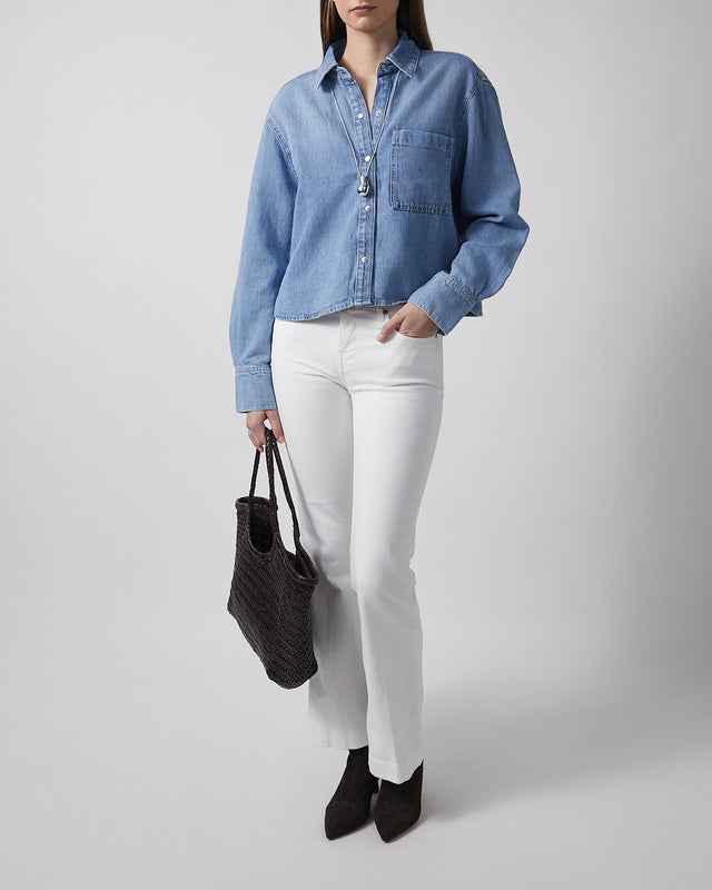 7 For All Mankind Jeans Dojo Tailorless White 29