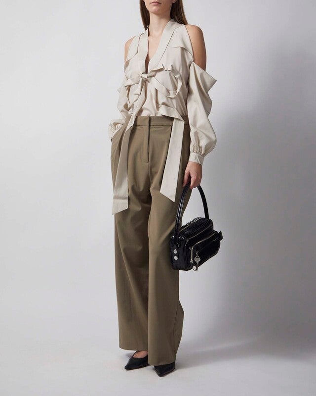 Acne Studios Blus Cut-Out Bow Light beige 38