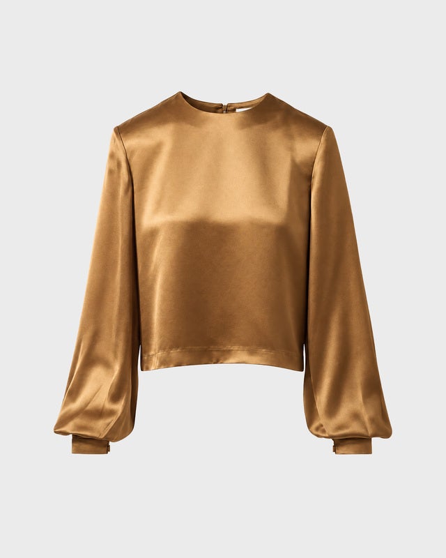 Wakakuu Icons Blouse Darcy Satin Ochra L