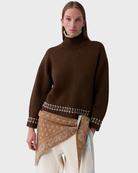 Cashmere Scarf The Wild Rag Beige/blå ONESIZE 2