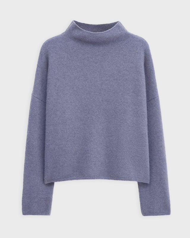 Filippa K Sweater Mika Yak Funnelneck Dusty blue XL