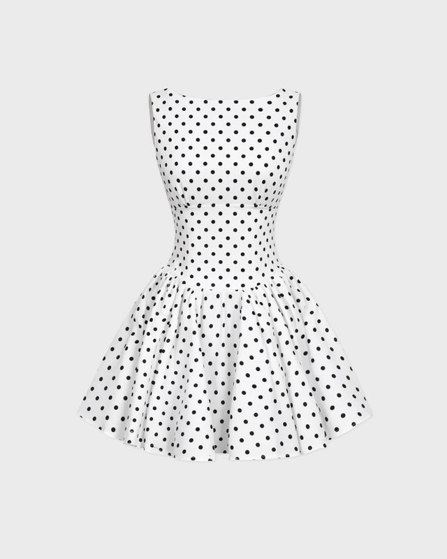 CLOEYS Dress Polka Dot Black/White XS