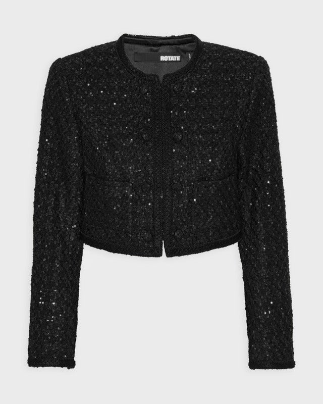 ROTATE Birger Christensen Jacket Boucle Crop Black 40