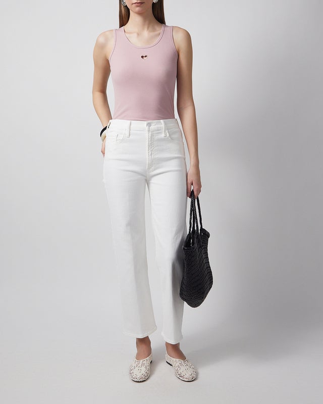 Mother Denim Jeans Rambler Zip Ankle  White 29