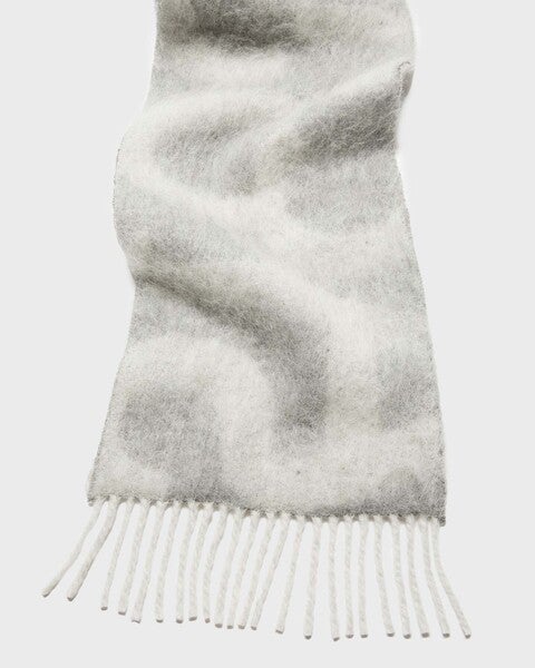 Scarf Logo Fringe Light grey 2