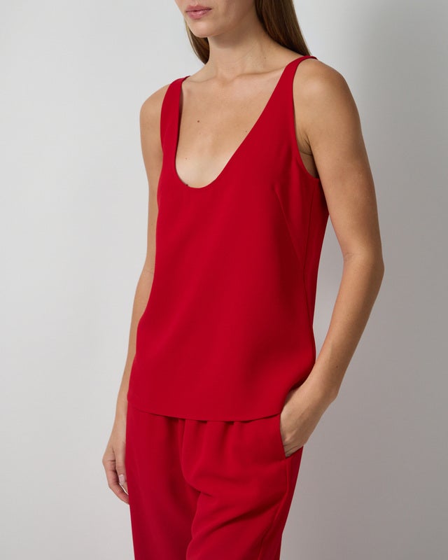 Wakakuu Icons Tank Top Sia Crepe Red XL