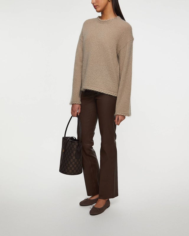 By Malene Birger Trousers Florentina Leather Brown 38