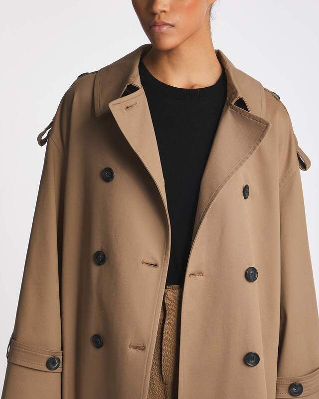 By Malene Birger Coat Alaya Trench Fossil 36