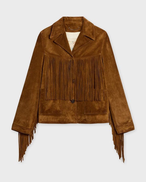 Jacket Journey Suede Fringes Brown 1