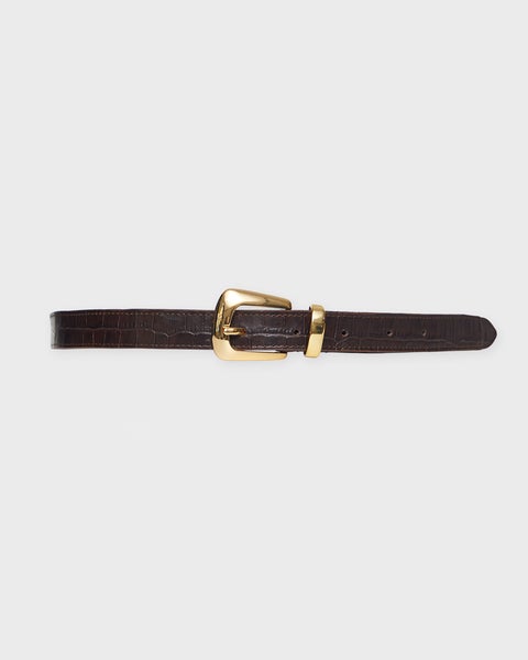 Belt Croco Guld/brun 1