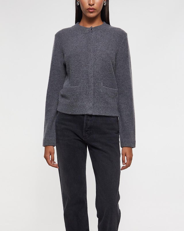 Vince Jacket Shrunken Boiled knitted Grey M