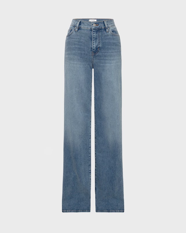 Frame Jeans Le Slim Palazzo Long Gossamer Washed Blue 28