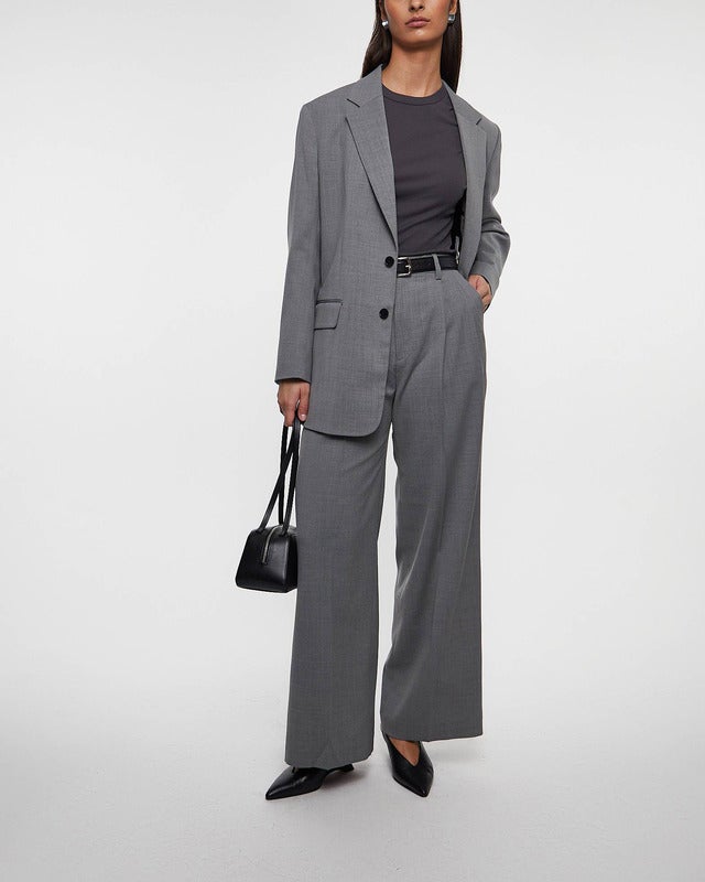 Filippa K Trousers Darcey Wool  Grey melange 34