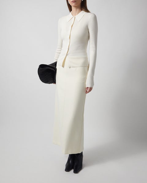 Cardigan Lili Rib Cashmere Cream 2