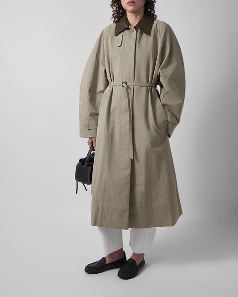 Jacket Belted trenchcoat Grön/grå 2