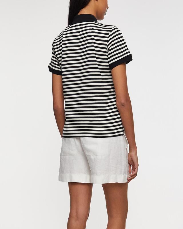 Moncler Topp Striped Polo Shirt Vit S