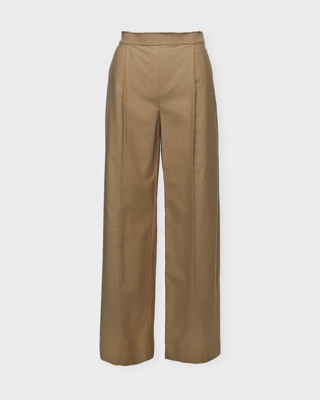 Vince Trousers Mid Rise Pleated Wide Leg Dune US 6 (EUR 38)