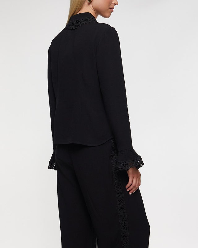 Zimmermann Shirt Lace Trim Black 1 (S-M)