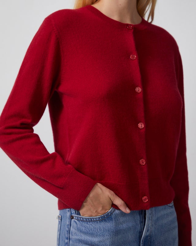 Samsøe Samsøe Cardigan Cashmere Dark Red L