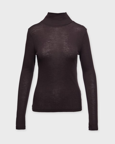 Sweater Turtleneck Merino Wool Dark brown 1