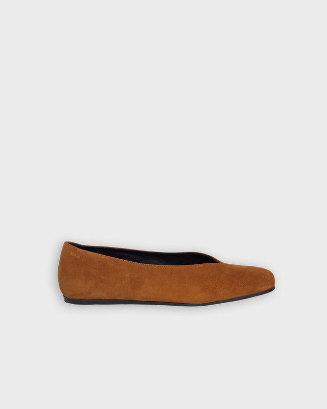 Wakakuu Icons Flats Suede Ballet  Cognac EUR 40