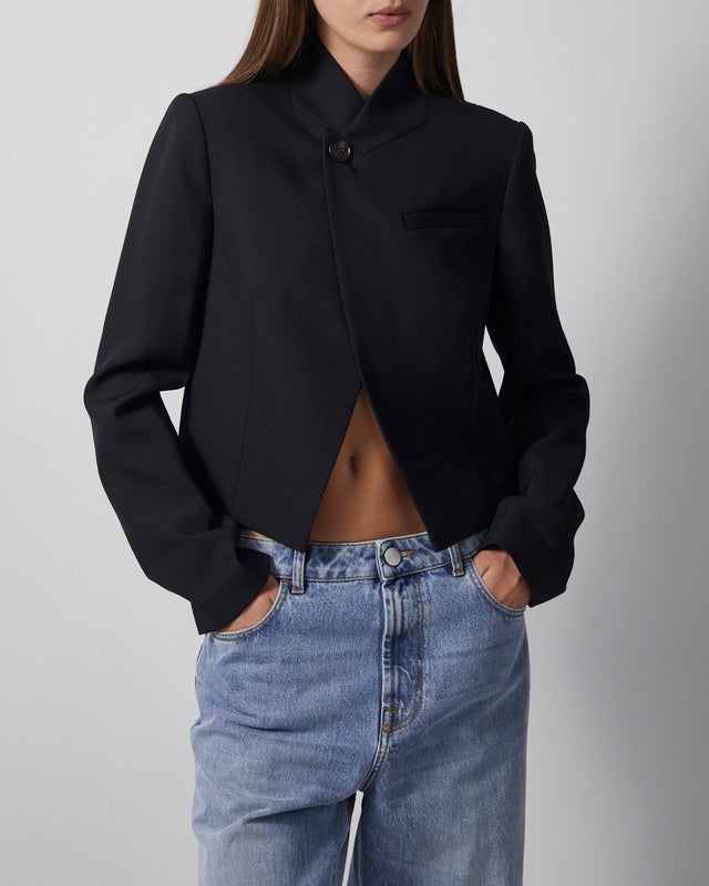 Wakakuu Icons Blazer Turn Collar Black L