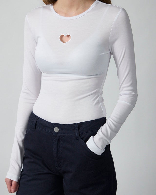 CLOEYS Top Tight Long Sleeve White XS