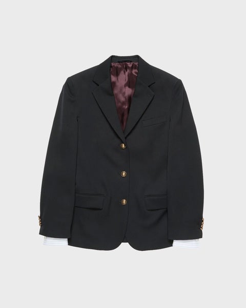 Blazer Wool Layered Navy 1