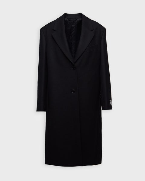 Coat Single Breasted Wool Black 1