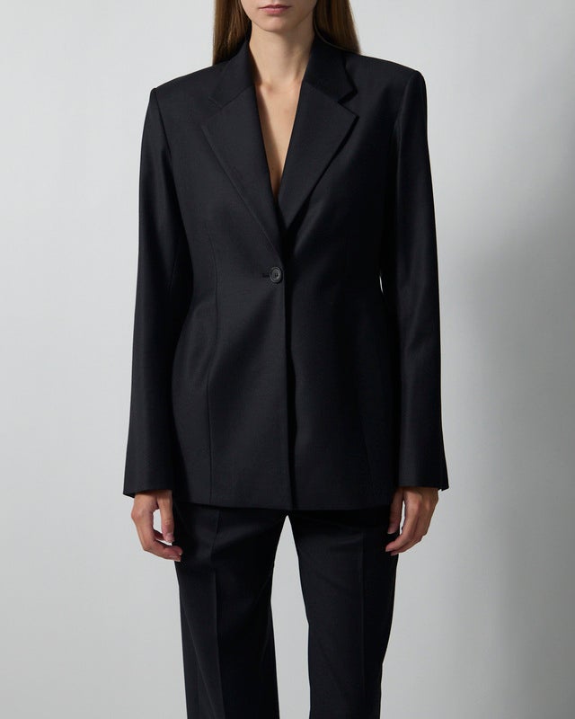 Dagmar Blazer Fitted Wool Black 36