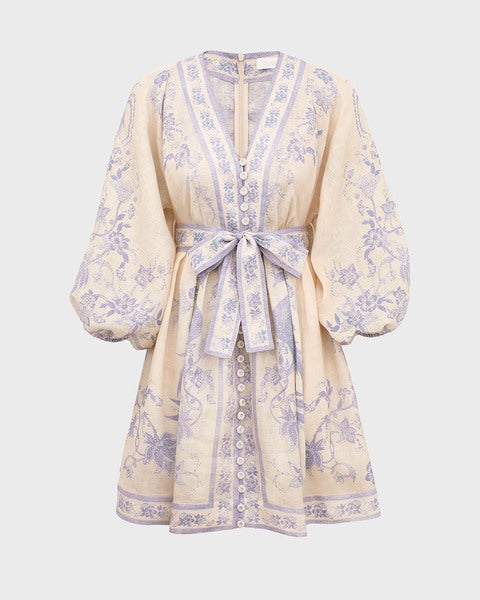 Dress Indra Plunge Mini creme 1