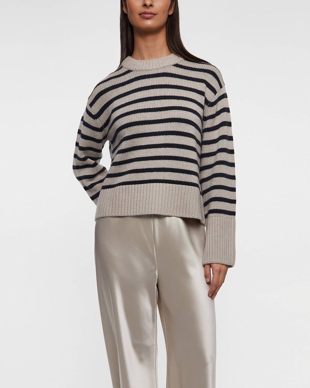 LISA YANG Sweater Sony Stripes Cashmere Svart/beige  0 (XS-S)