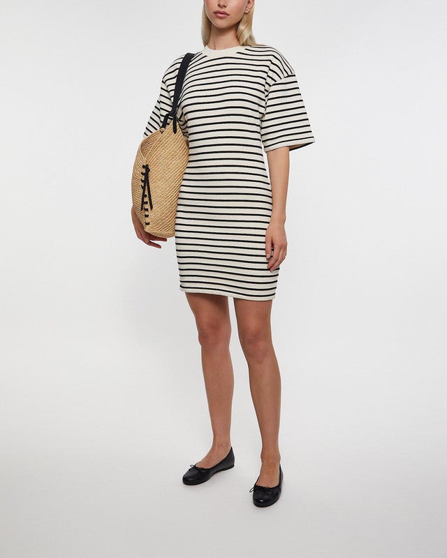 Anine Bing Dress Mona Vit/svart XS