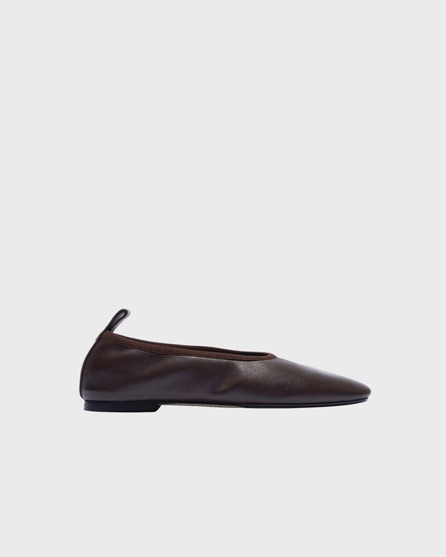 Aeyde Flats Dex Nappa Leather Moka Dark Brown EUR 40