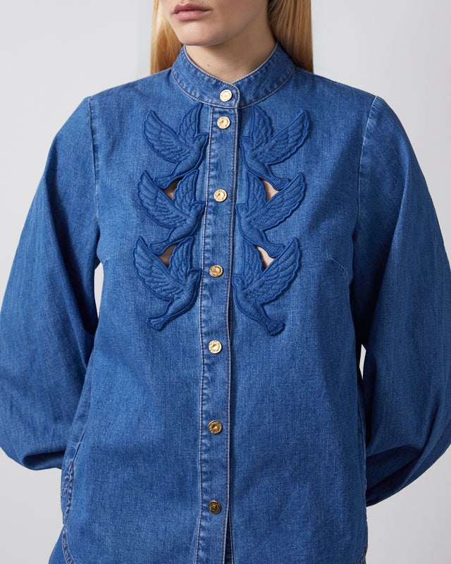 Zimmermann Shirt Denim Applique Light blue 2 (M-L)
