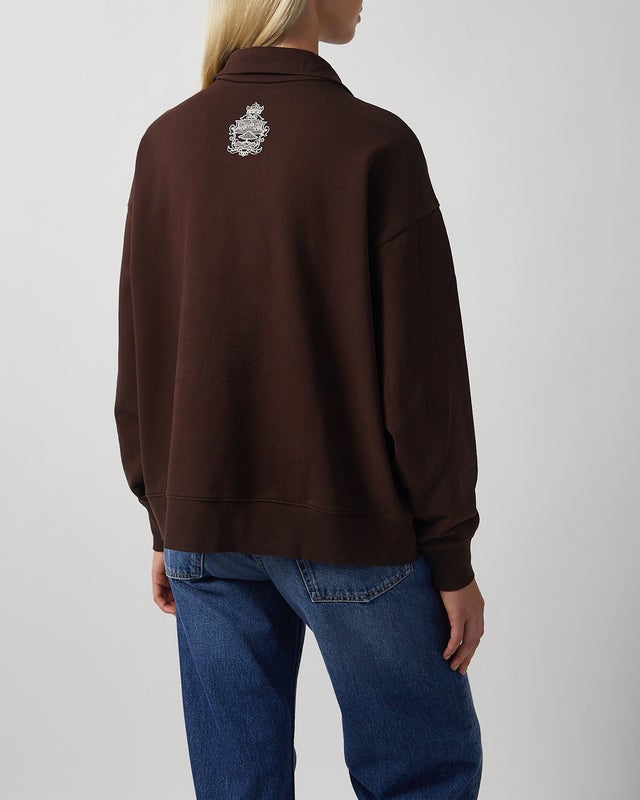 Ritz Paris x Frame Sweater Ritz Half Zip Polo Chocolate XL