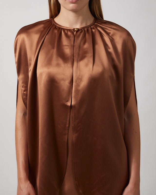 By Malene Birger Cape Dallias Light Brown L-XL