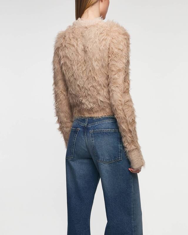 Acne Studios Cardiganen Fluffy Cropped   Beige XS