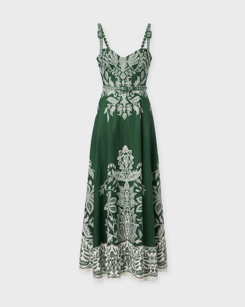 Dress Miranda Belt Buckles Maxi Green 1