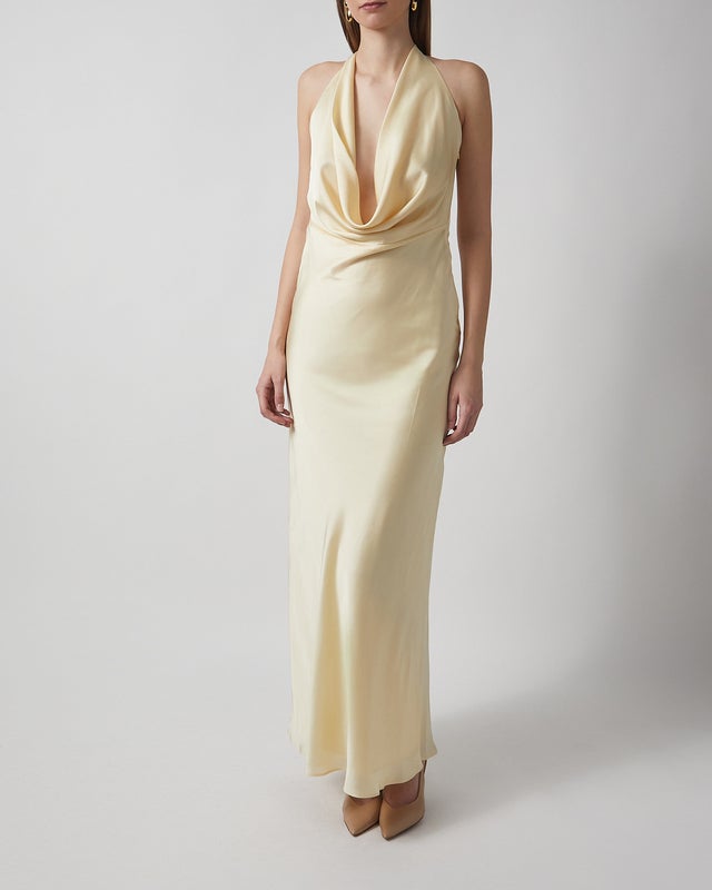 ROTATE Birger Christensen Dress Chiffon Halter 38