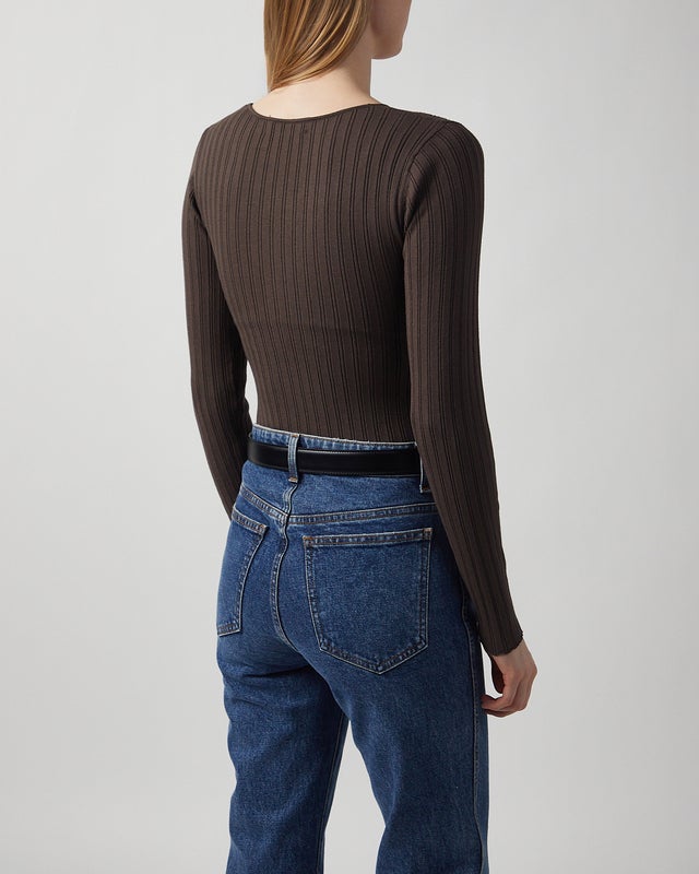 Andiata Top Polly Knit Brown M